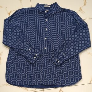 Ted Baker Size XXL Men's Blue Patterned Shirt